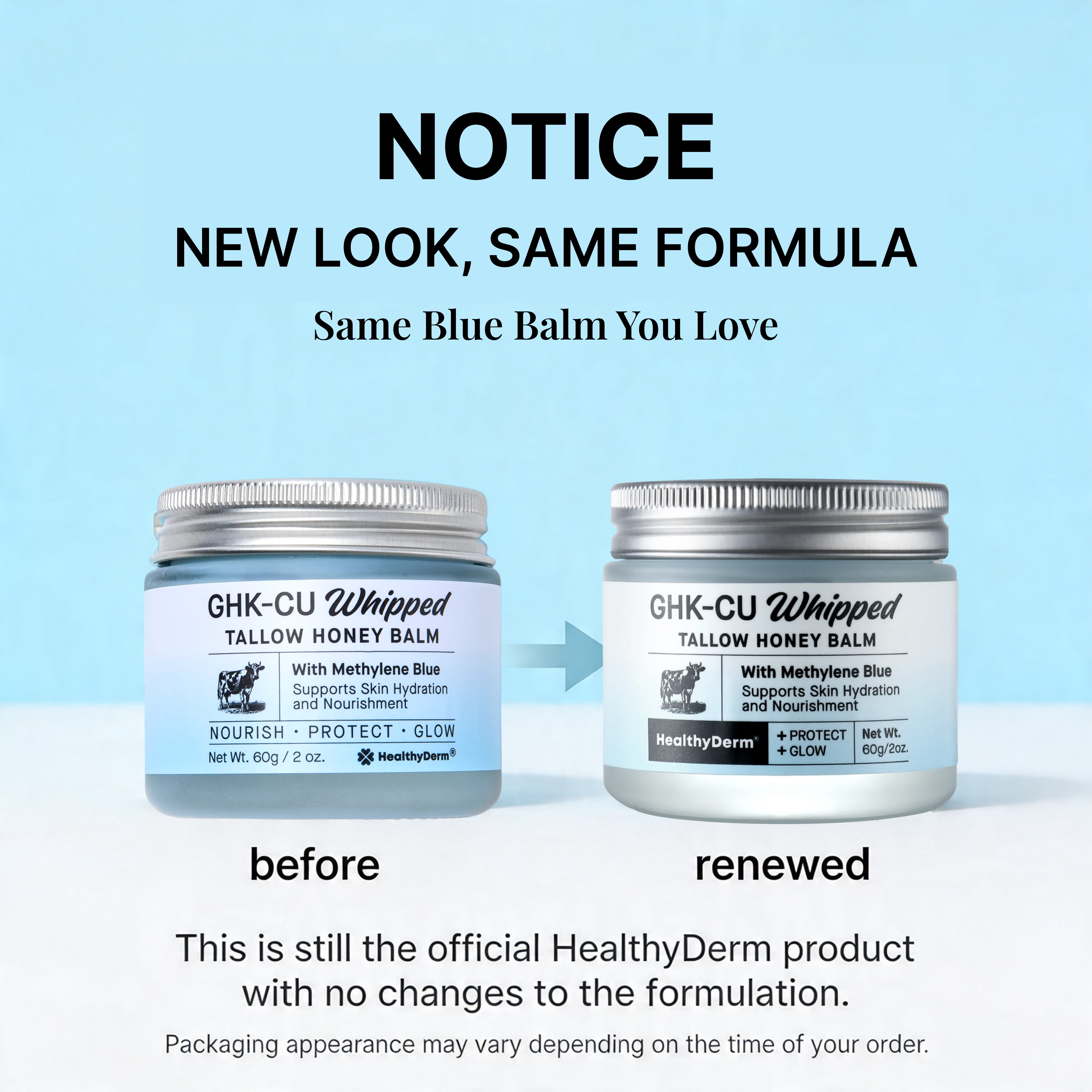 HealthyDerm Copper Peptides GHK Cu Beef Tallow for Skin Blue Balm with Methylene Blue Manuka Honey and Vitamin E Natural Face and Body Moisturizer for HealthyDerm Copper Peptides GHK Cu Beef Tallow for Skin Blue Balm with Methylene Blue Manuka Honey and Vitamin E Natural Face and Body Moisturizer for