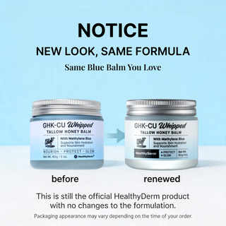 GHK-CU Whipped Tallow Honey Balm with Methylene Blue